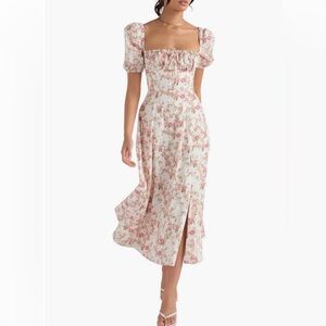 House of CB Tallulah Floral Cotton blend sundress xs pink/white floral